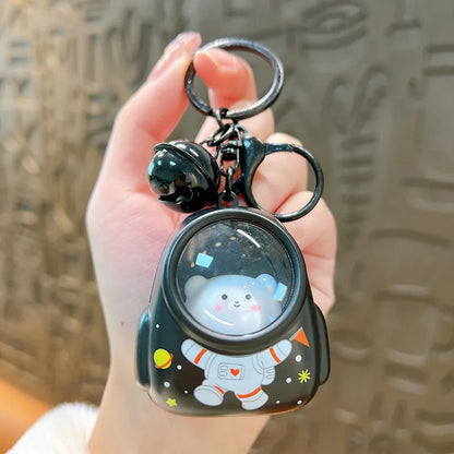 IFYOUOO Luminous Capybara Keychain — Cute Cartoon Space Capsule Keyring for Bags & Gifts