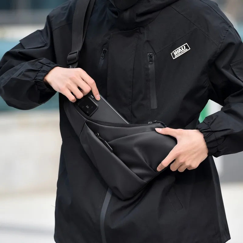 Anti-Theft Triangle Crossbody Bag – Adjustable Strap Casual Chest Bag for Men, Perfect for Outdoor, Travel & Commuting