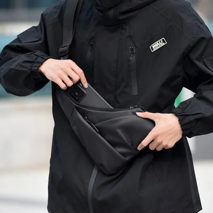 Anti-Theft Triangle Crossbody Bag – Adjustable Strap Casual Chest Bag for Men, Perfect for Outdoor, Travel & Commuting