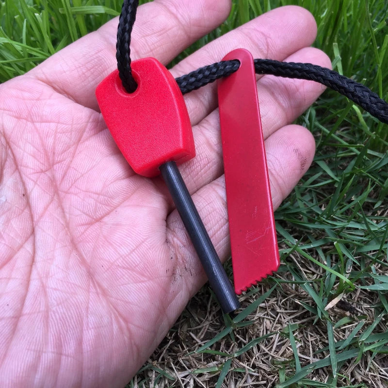 Mini Waterproof Flint Fire Starter – Magnesium Survival Tool for Camping & Outdoor Use