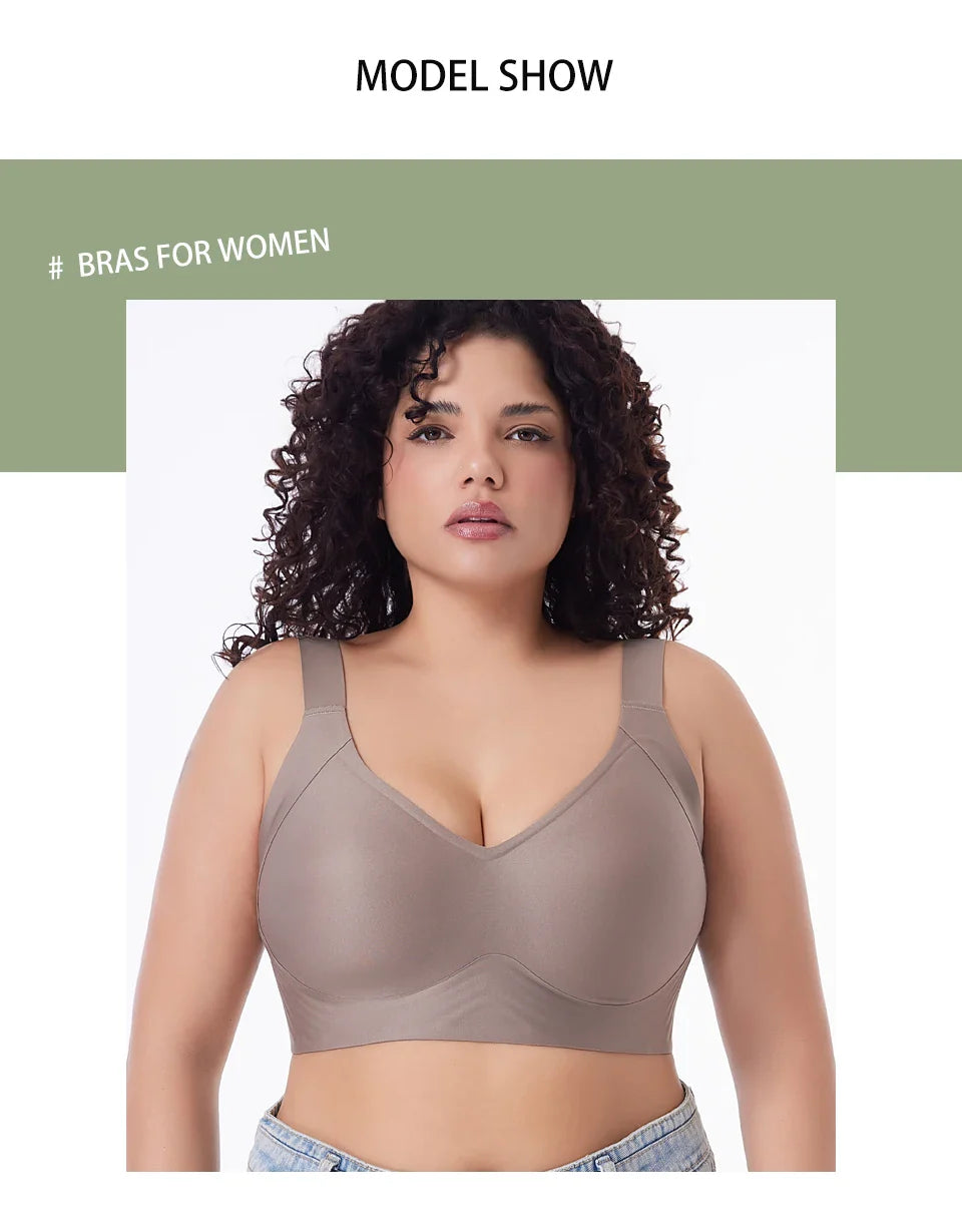 FallSweet Push-Up Bra – Seamless Wireless Bralette for Women, Thin Cup Plus Size Brassiere (M-6XL)