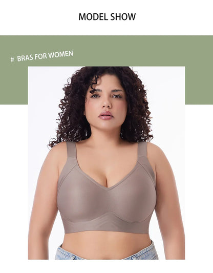 FallSweet Push-Up Bra – Seamless Wireless Bralette for Women, Thin Cup Plus Size Brassiere (M-6XL)