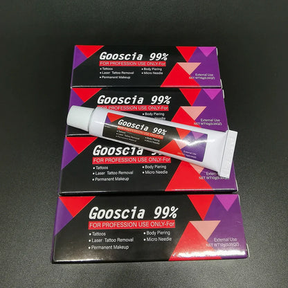 99% Gooscia Tattoo Numbing Cream 10g – Pre-Permanent Makeup for Microblading, Eyebrows, Lips & Tattoo Removal