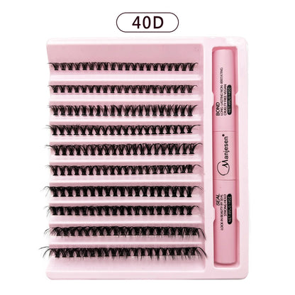 200 PCS Eyelash Clusters Kit – Lash Bond & Seal, DIY Lash Extension Tools & Glue Accessories