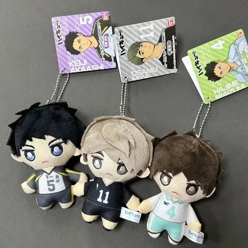 10cm Mini Haikyuu Plush Keychain – Hinata, Kageyama, Nishinoya Volleyball Stuffed Doll Toy Gift