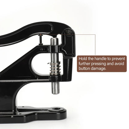 WUTA Manual Button Installation Tool – Mute Punching for Mushroom Rivets & Eyelets, DIY Hand Pressing Tool (With/Without Machine)