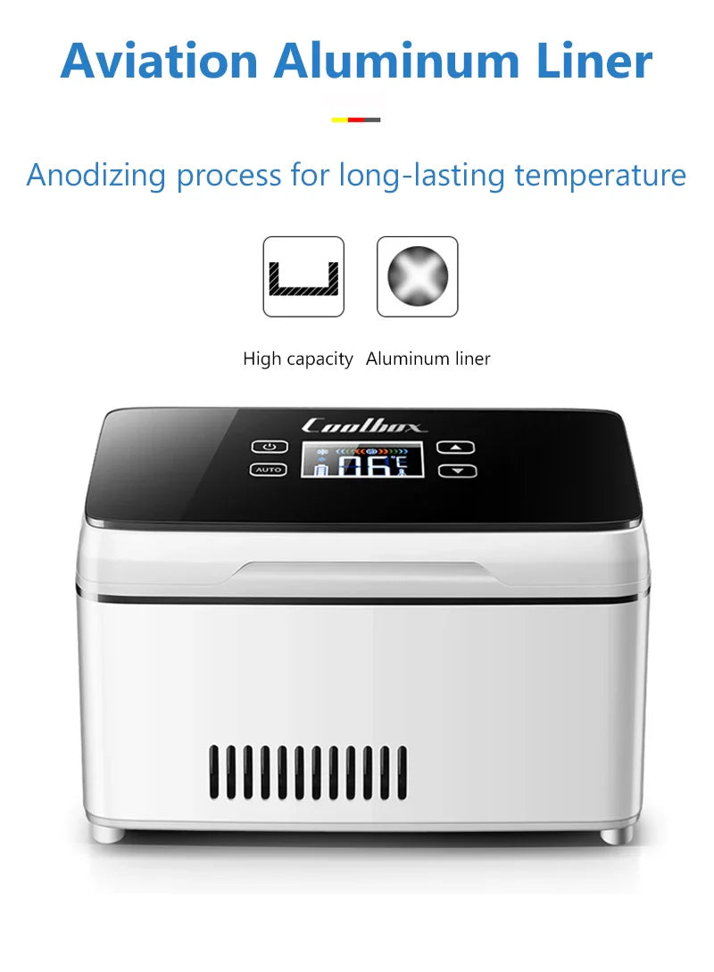 13600mAh Mini USB Refrigerator – High-Power Insulin & Pill Box Cooler, 0-18°C Refrigerated Incubator