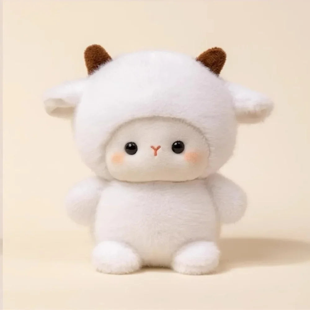 16cm Cute Plush Companion Doll - Anime Elephant, Rabbit, Bear & Panda Soft Desk Toy Gift