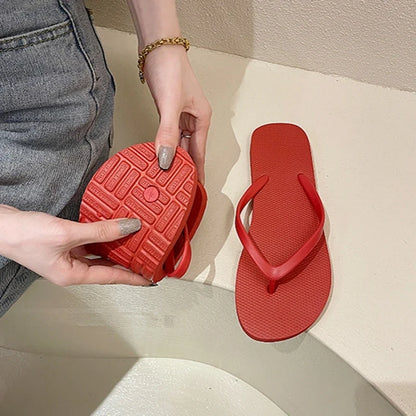 Women's Summer Flat Flip Flops - Comfortable Indoor Home Slippers in Multiple Colors