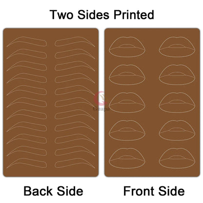 Microblading Practice Skin Sheets — Eyebrow Segment Tip Joint Texture for Semi-Permanent Makeup Training