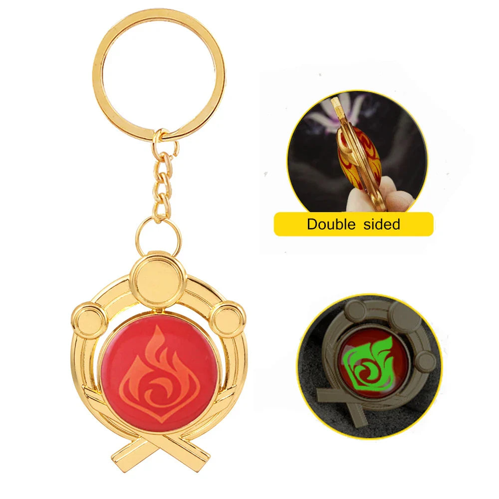 Genshin Impact Venti Eye Keychain 1:1 – Luminous Anime Cosplay Key Ring Backpack Pendant Gaming Accessories Gift