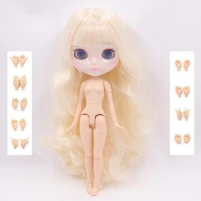 ICY DBS Blythe Doll 1/6 Joint Body 30cm BJD – Shiny Face with Extra Hands, DIY Fashion Doll Gift