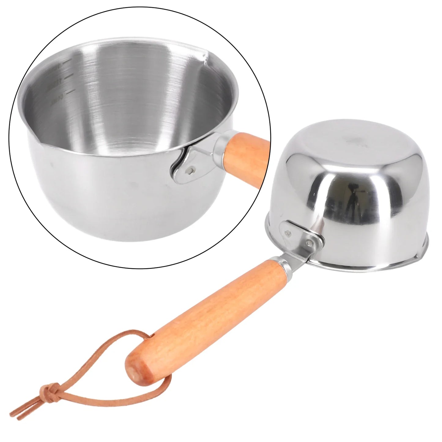Stainless Steel Saucepan – Hot Oil & Milk Pan for Boiling, Melting & Kitchen Cooking