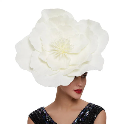 Women's Large Flower Hair Band Fascinator Hat - Bridal Makeup, Prom, Photo Shoot Hair Accessories