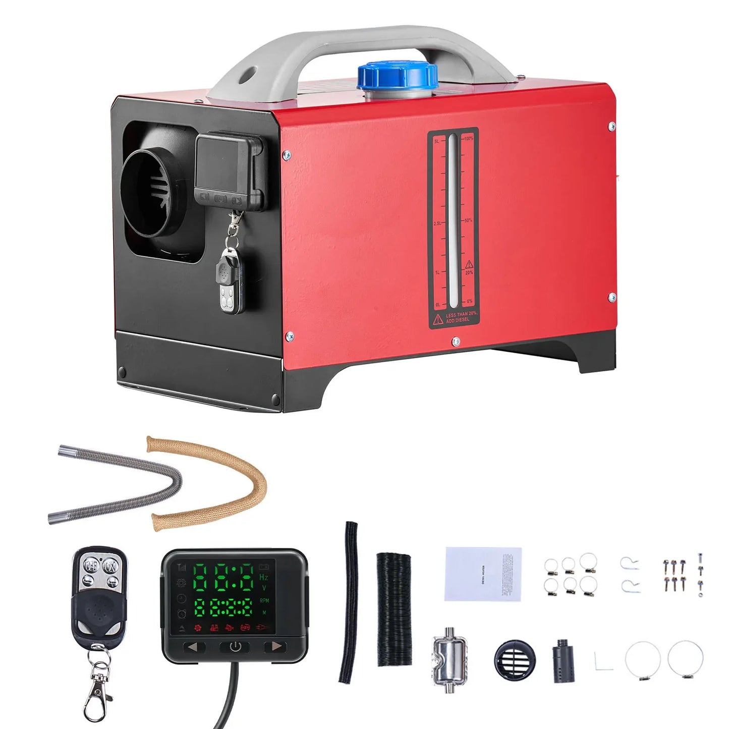 SucceBuy 8KW Diesel Air Heater – DC12-24V Parking Heater with Remote & Pre-Heating for RV, Truck & Camper