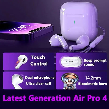 Original Air Pro True Wireless Earphones – Bluetooth HiFi Earbuds with Low Latency & Noise Reduction for iPhone & Android