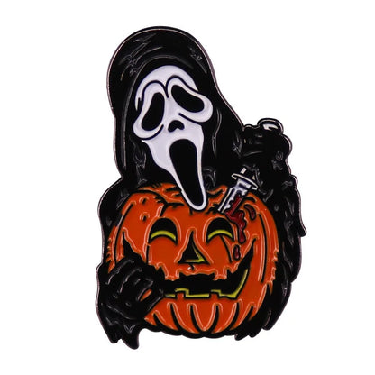 Classic Horror Skull Lapel Pin - Metal Dark Skull Brooch for Denim Jackets, Backpacks & Hat Decoration Gift