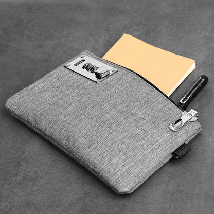 Lockable Money & Coin Bag – Men’s Cash, Card, and Passport Holder Clutch with Secure Lock