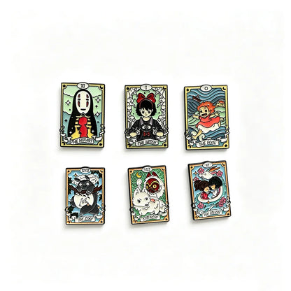 Anime Cat Enamel Brooch Set - 6pcs Cartoon Animal Pins for Backpacks, Fashion Accessories & Gifts