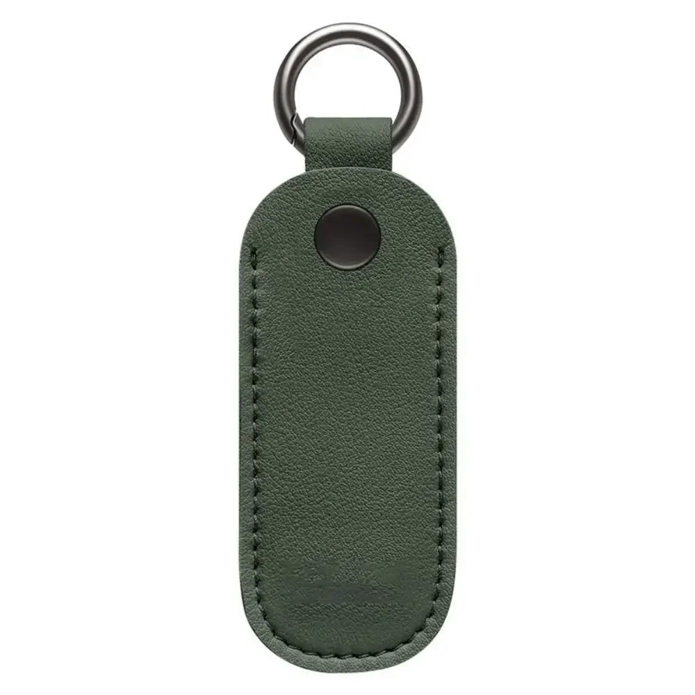 Leather USB Flash Drive Pouch — Protective Storage Case with Key Ring for U Disk, Memory Stick, and Digital Accessories