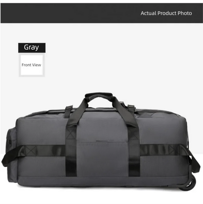 80L Rolling Duffle Bag with Wheels – 31" Heavy-Duty Foldable Travel Duffel, Water-Resistant Luggage with Shoulder Strap