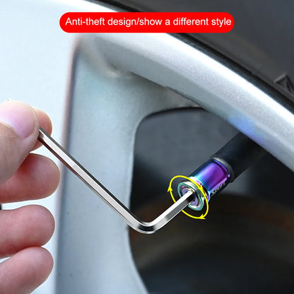 Zinc Alloy Anti-theft Car Tire Valve Caps - Secure Wheel Stem Air Caps for Cars, Trucks, Motorcycles, and Bicycles