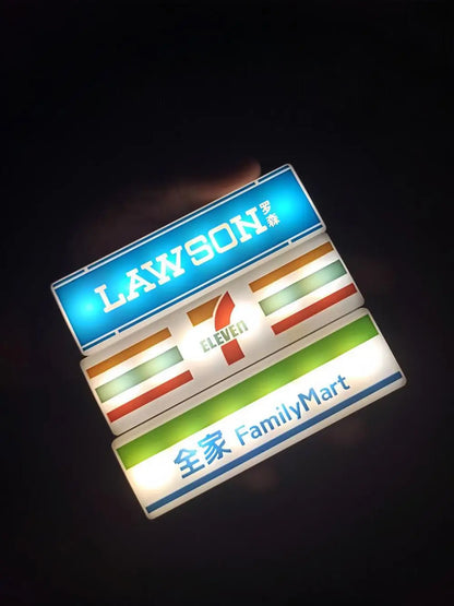 Coffee Shop Magnetic Fridge Stickers – Creative Convenience Store Light Signs, Luminous 711 Light Box Home Decor