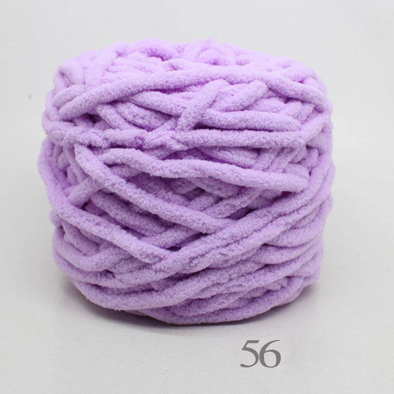 3PCS 300g Soft Chenille Knitting Yarn – Thick Ice Strip Cotton Wool Yarn for DIY Handmade Blankets, Scarves & Craft Projects