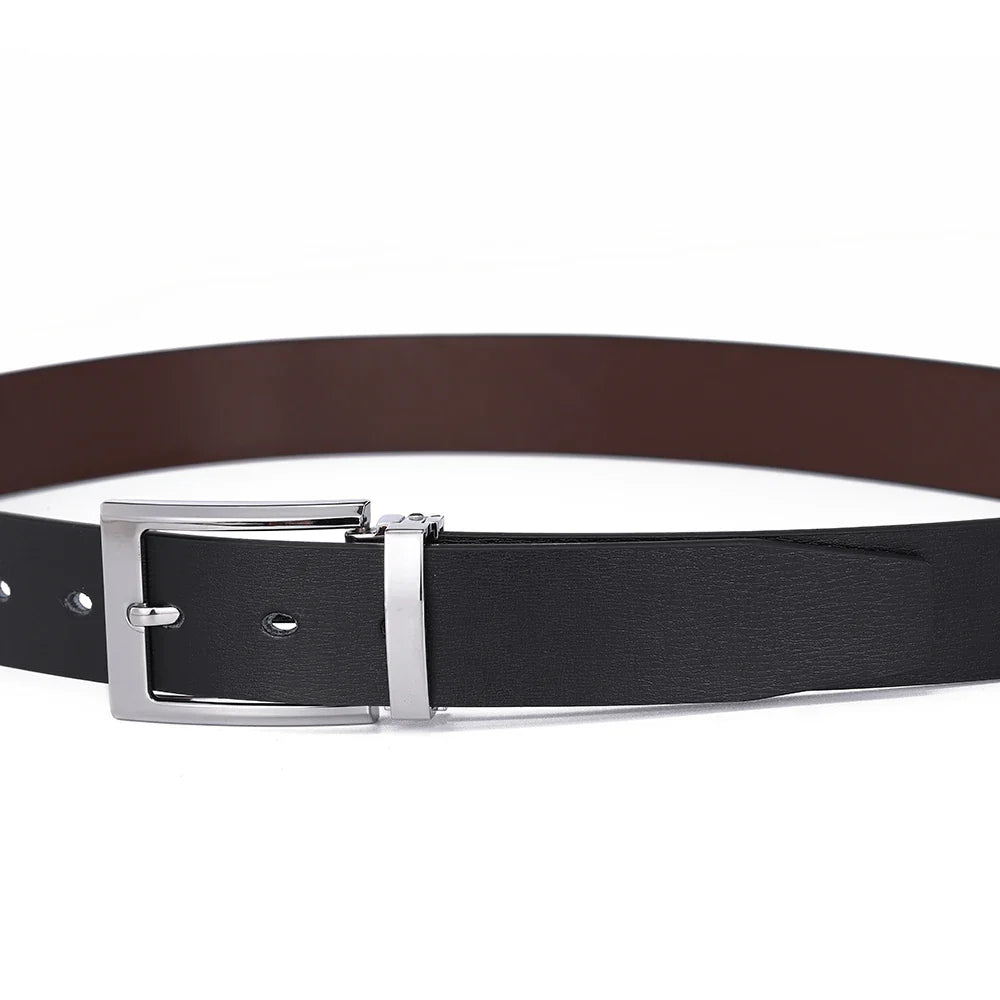 Men’s Pin Buckle Cowskin Leather Belt – High-Quality Designer Waist Strap, Luxury Fashion Accessory