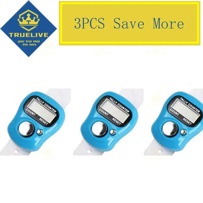 1/3/5PCS Mini Digital Finger Counter – Electronic Tally Clicker Ring for Knitting, Rows, Stroke & More