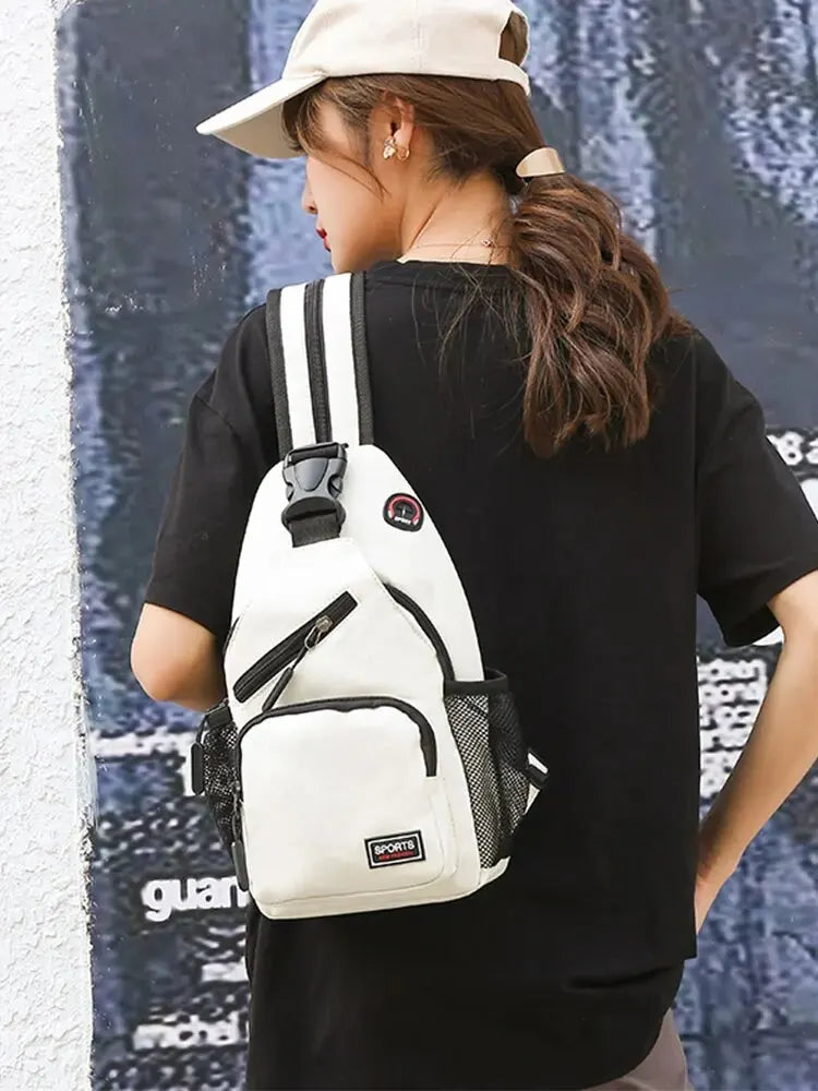 Women's Waterproof Oxford Breast Bag – Large Capacity Multi-Functional Casual Crossbody Backpack