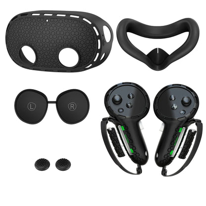 10-in-1 Soft Silicone Controller Case for Meta Quest 3/3S – Headset Grip Protector with Battery Cover, VR Accessory