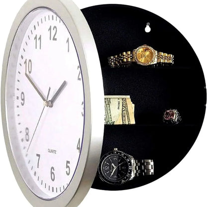 Secret Wall Clock with Hidden Compartment – Safe Box for Cash, Jewelry & Valuables (Home/Office Decoration)