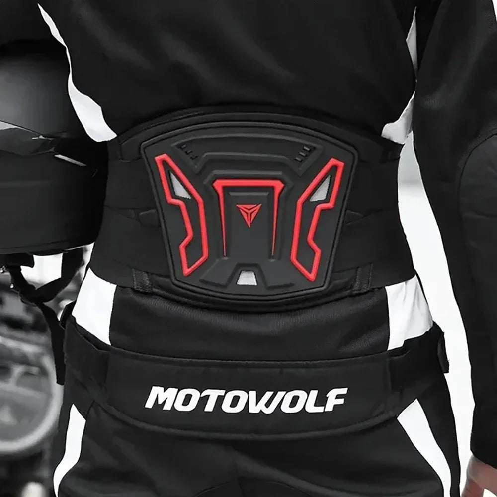Adjustable Motorcycle Waist Protector Belt – Breathable Motocross & Cycling Safety Back Support Guard for Riders