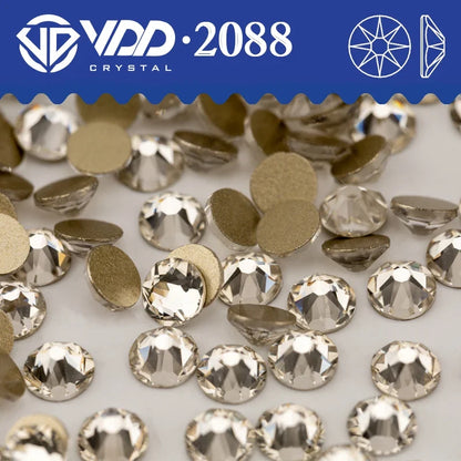 VDD AAAAA Crystal Flatback Rhinestones - SS16-SS30 16-Cut Gems for DIY Crafts & Nail Art Decoration