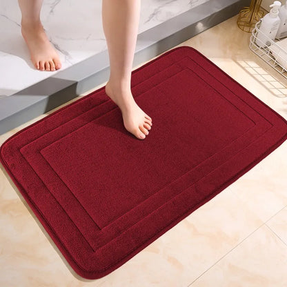 Non-Slip Bathroom Mat - Soft, Comfortable Absorbent Floor Carpet, Machine Washable & Quick-Dry Shower Room Doormat
