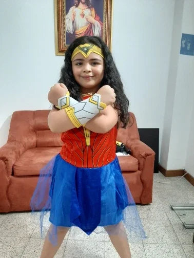 Deluxe Wonder Woman Anime Costume for Girls – Dawn of Justice Superhero Halloween Fancy Dress Cosplay