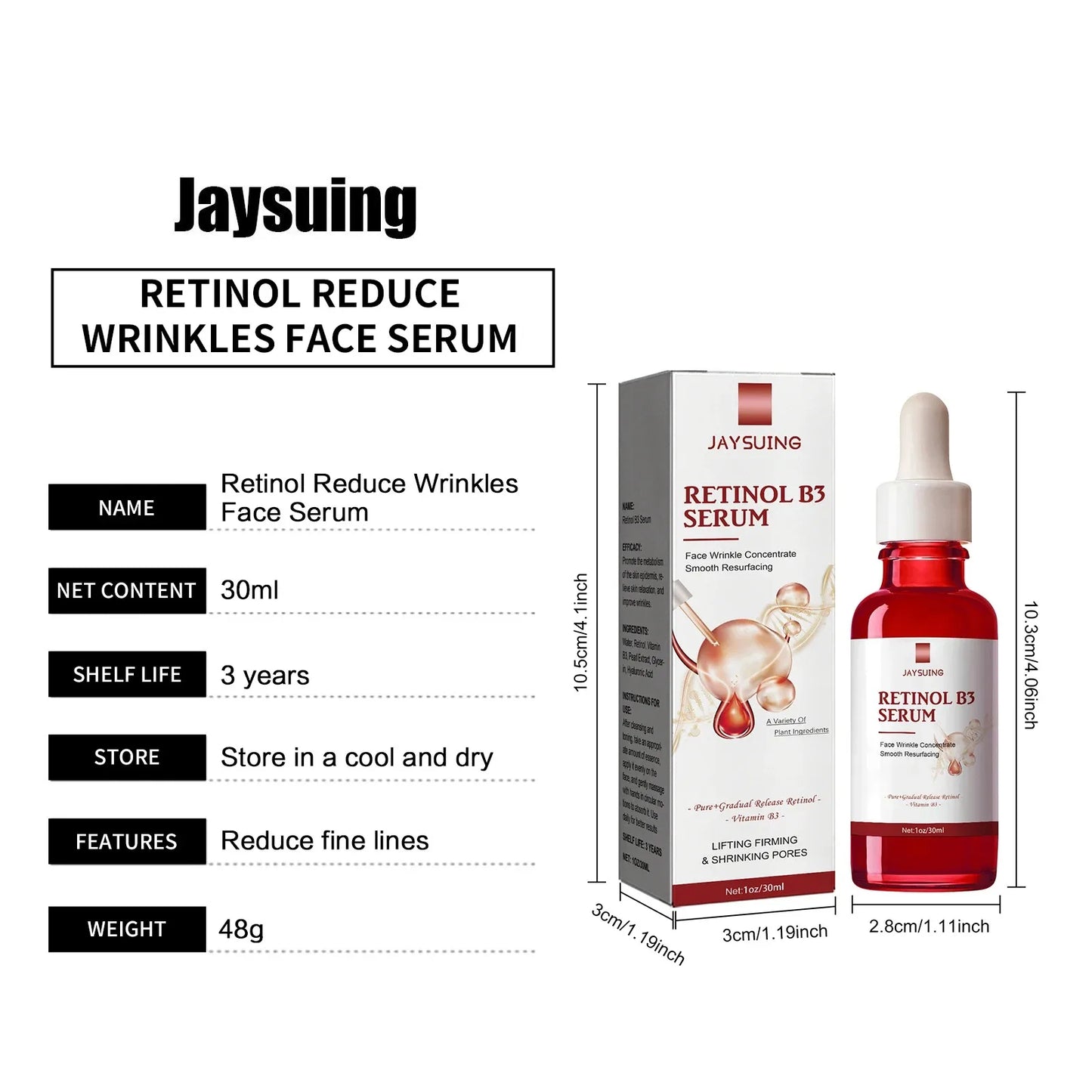 Retinol B3 Face Essence — Deep Moisturizing, Anti-Aging Serum for Fine Line Fading, Lifting, Firming & Skin Repair