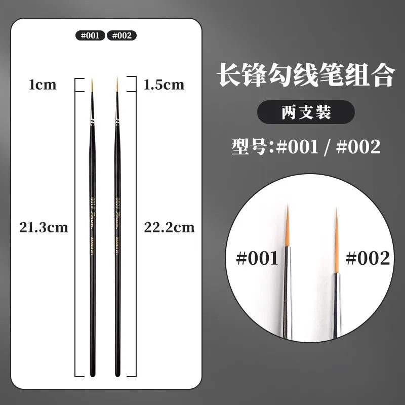 1/2/3/5PCS Rigger Artist Paint Brushes – Extra Long Fine Point Liner Brushes for Scale Models, Nail Art, Acrylic, Oil & Watercolor