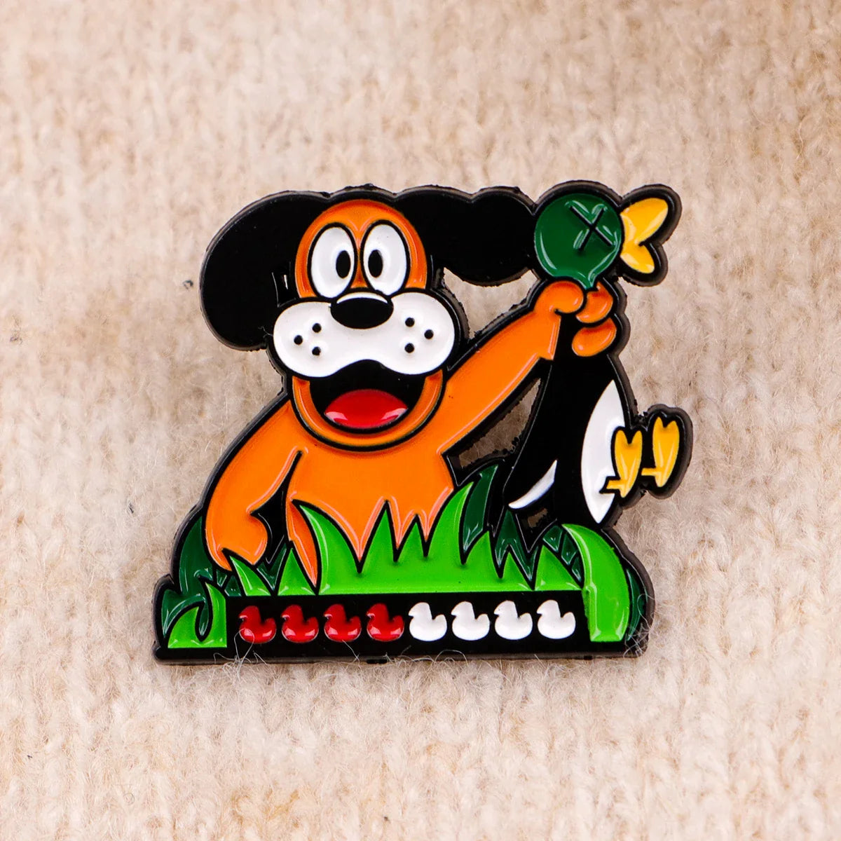 Funny Duck & Cute Dog Enamel Pin – Animal Lapel Brooch for Backpack, Clothing & Gifts