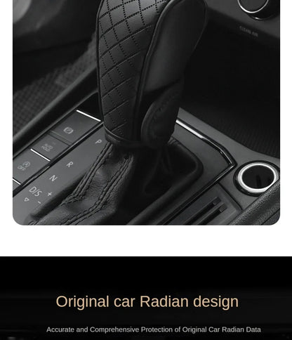 High-Quality Universal PU Leather Gear Shift Cover — Non-Slip, Wear-Resistant for Automatic Cars