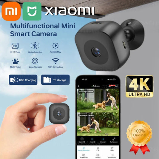 Xiaomi MIJIA 4K Mini Security Camera – Full Color Night Vision HD WiFi Waterproof Motion Detection Monitor