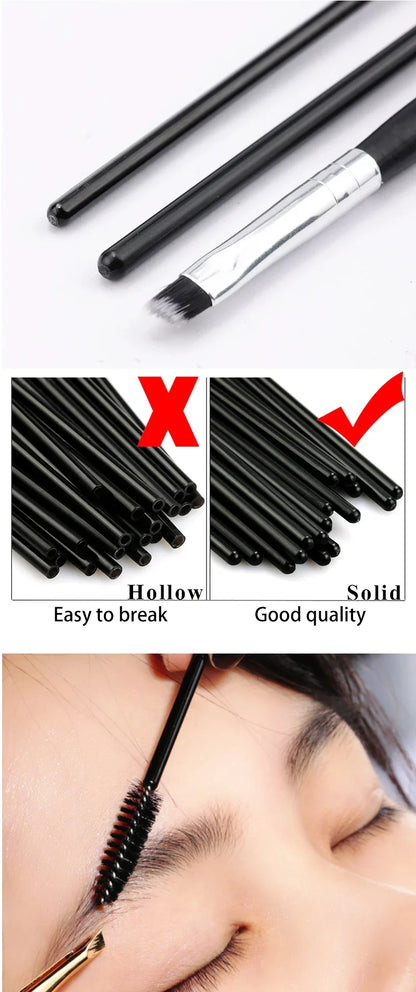 50PCS Reusable Eyelash Brushes – Mascara Wands Spoolers for False Lashes & Eyelash Extensions