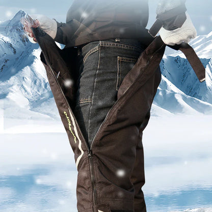 AMU Motorcycle Quick Take-Off Pants - Waterproof, Windproof, Thermal Protective Gear for Men & Women