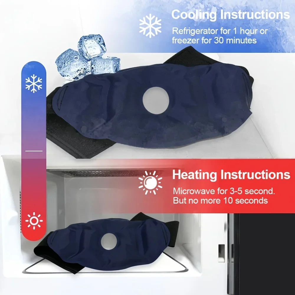 1/2pcs Gel Knee Ice Pack — Dual Temperature Hot & Cold Therapy with Reusable Nylon Strap