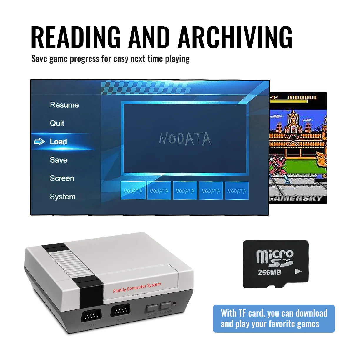 Retro Family HD Classic Game Console with 621 Built-in Games, HD Output, Dual Wired Controllers, TF Card Game Support