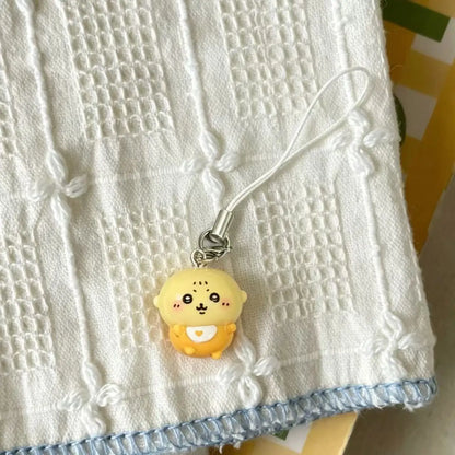 Kawaii Mini Resin Pendant Keychain - Cute Baby Outfit Phone Lanyard and Bag Charm for Girls