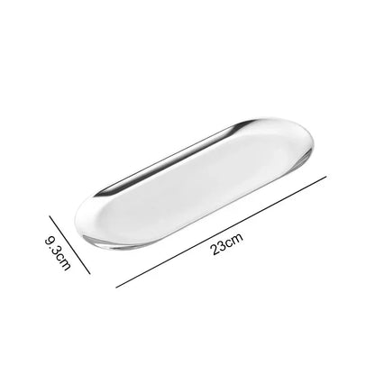 Stainless Steel Cosmetic Storage Tray — Nail Art Tools Organizer & Surgical/Dental Plate