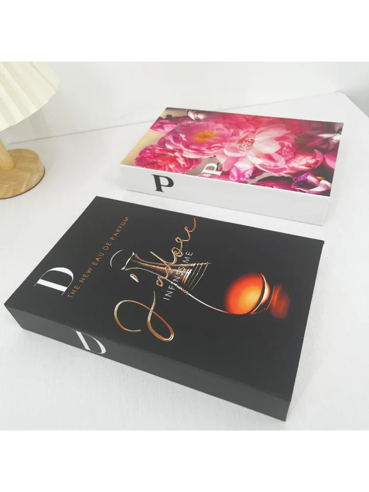 Luxury Fake Books for Decor - Elegant Living Room Coffee Table Ornaments and Remote Control Storage Box