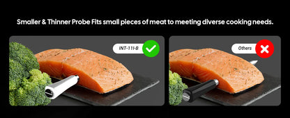 INKBIRD INT-11I-B Mini Wireless Meat Thermometer — Bluetooth 5.4, 1000ft Range, 1s Response, IP67, 26 Presets with LED Display for BBQ & Grill